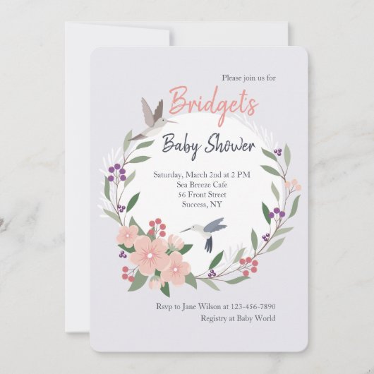 ハミングバード招待状 招待状 (正面)