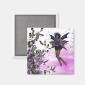 ハミングバード磁石と紫の妖精 マグネット (正面/裏面)