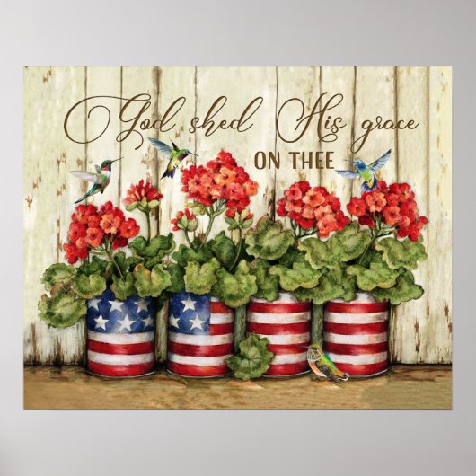 ハミングバード神が彼の恵みの引っ越し祝いパーティー贈り物を流す ポスター (正面)