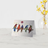 ハミングバード空白の – グリーティングカード内 カード (黄色い花)