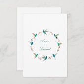 ハミングバード結婚リースサンキューカード 招待状 (正面/裏面)