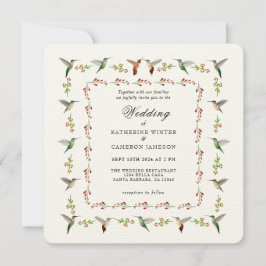 ハミングバード結婚式招待状