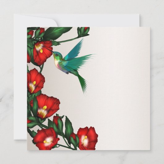 ハミングバード結婚式招待状 招待状 (裏面)