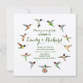ハミングバード結婚式招待状 招待状 (正面)
