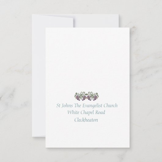 ハミングバード結婚式招待状 招待状 (裏面)