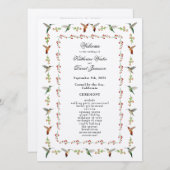 ハミングバード結婚式 プログラム (正面/裏面)