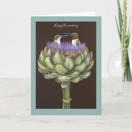 ハミングバード記念日カード カード (正面)