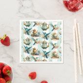 ハミングバード誕生日ティーパーティー スタンダードカクテルナプキン (インサイチュ)