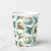 ハミングバード誕生日ティーパーティー 紙コップ (裏面)