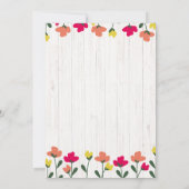 ハミングバード誕生日招待状 招待状 (裏面)