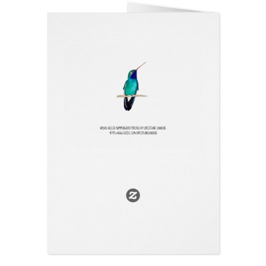 ハミングバード誕生日 (裏面)