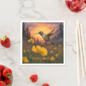 ハミングバード誕生日 スタンダードカクテルナプキン (インサイチュ)