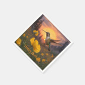 ハミングバード誕生日 スタンダードカクテルナプキン (角)