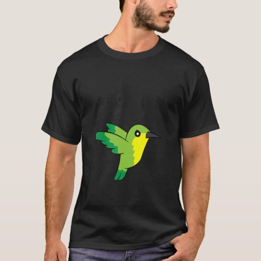 ハミングバード野鳥観察ハミングビを愛する少年 Tシャツ (正面)