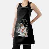 ハミングバード雪だるまメリークリスマス エプロン (インサイチュ)