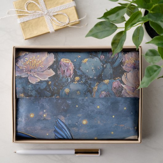 ハミングバード風光明媚な南西部の夜 薄葉紙 (ギフト)