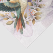ハミングバード飛行中のフローラ背景 薄葉紙 (詳細)