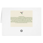 ハミングバード・オブ・テキサス州 (裏面横)