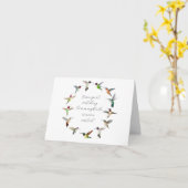ハミングバード カード (黄色い花)