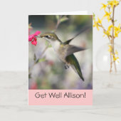 ハミングバード カード (黄色い花)