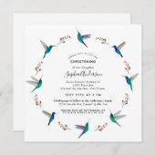 ハミングバード《キリスト教》洗礼式や命名式 案内状 (正面/裏面)