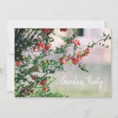 ハミングバード サマー フローラル ガーデン パーティー 招待状 (正面)