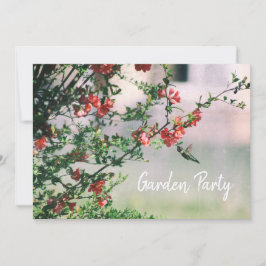 ハミングバード サマー フローラル ガーデン パーティー 招待状