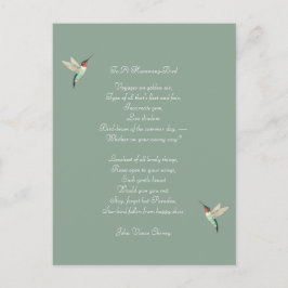 ハミングバード&ジョンバンスチェニー引用文 ポストカード