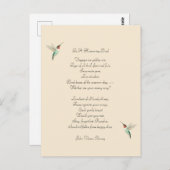 ハミングバード&ジョンバンスチェニー引用文 ポストカード (正面/裏面)