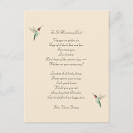 ハミングバード&ジョンバンスチェニー引用文 ポストカード