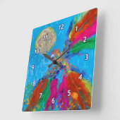 ハミングバード スクエア壁時計 (傾斜)