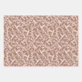 ハミングバード、ストライプフローラ ラッピングペーパーシート (正面3)