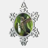 ハミングバード スノーフレークピューターオーナメント (右)