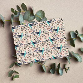 ハミングバード&ドラゴンフライウィリアムモリススタイル ポストカード