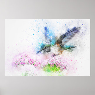 ハミングバード・ネクル・アート ポスター