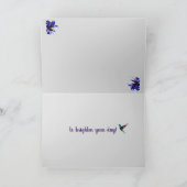 ハミングバード/ハイビスカスグリーティングカード カード (内部)