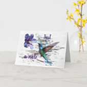 ハミングバード/ハイビスカスグリーティングカード カード (黄色い花)