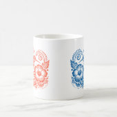 ハミングバード&ハイビスカスコーヒーマグ モーフィングマグカップ (中央)