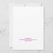 ハミングバード&ハイビスカス空白のグリーティングカード 招待状 (裏面)