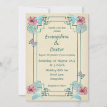 ハミングバード&ハイビスカス – 結婚式招待状