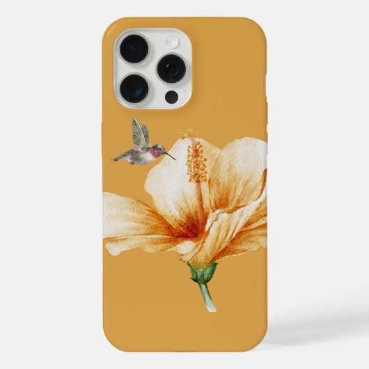 ハミングバード&ハイビスカス iPhoneケース (裏面)