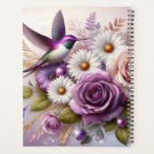 ハミングバード、バラとデイジー プランナー手帳 (裏面)