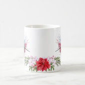 ハミングバード&フラワーコーヒーマグ |水彩マグカップ コーヒーマグカップ (中央)