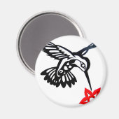 ハミングバード&フラワー マグネット (正面/裏面)