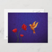 ハミングバード ポストカード (正面/裏面)