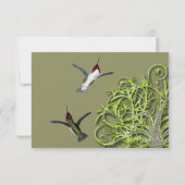 ハミングバード ライム ツリー ウェディング 招待状 (裏面)