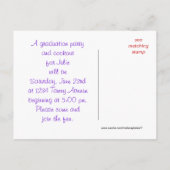 ハミングバード ラブ & ティール ポストカード - どんな行事にも (裏面)