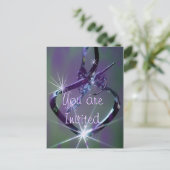 ハミングバード ラブ & ティール ポストカード - どんな行事にも (スタンド正面)