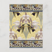 ハミングバード、ラン、メイデンヘアーシダアールヌーボー ポストカード (正面)