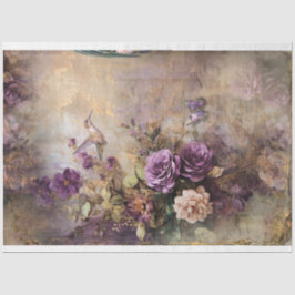 ハミングバード&ヴィンテージ，みすぼらしいシックフローラ 薄葉紙